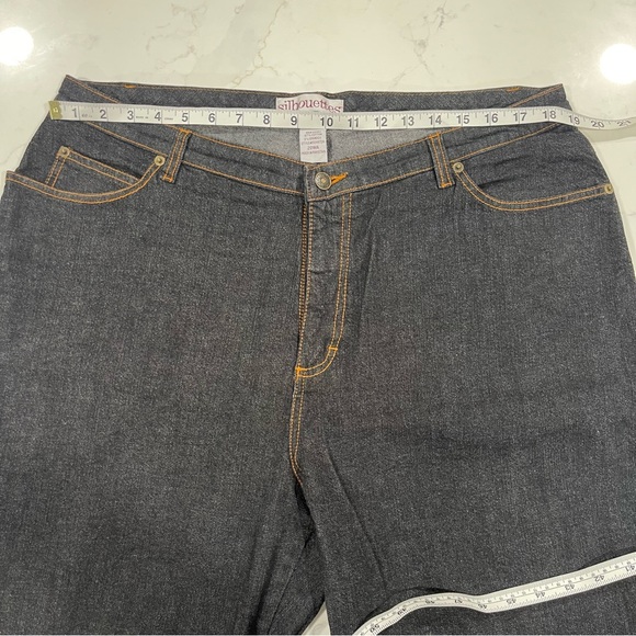 Silhouettes EUC Super Dark Blue/Black Denim Jeans ๐ Size 20WA - Bootcut - Picture 8 of 10